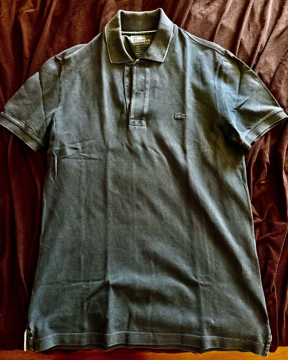Lacoste Men's Garment Dyed Regular Fit Cotton Polo Shirt